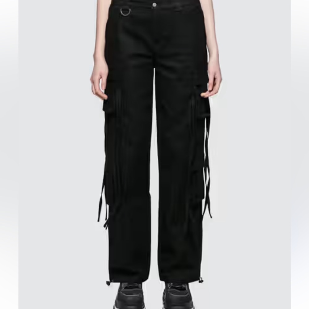 - I AM GIA ALTRA MID RISE UTILITY PANT IN CHARCOAL - Picture 3 of 8